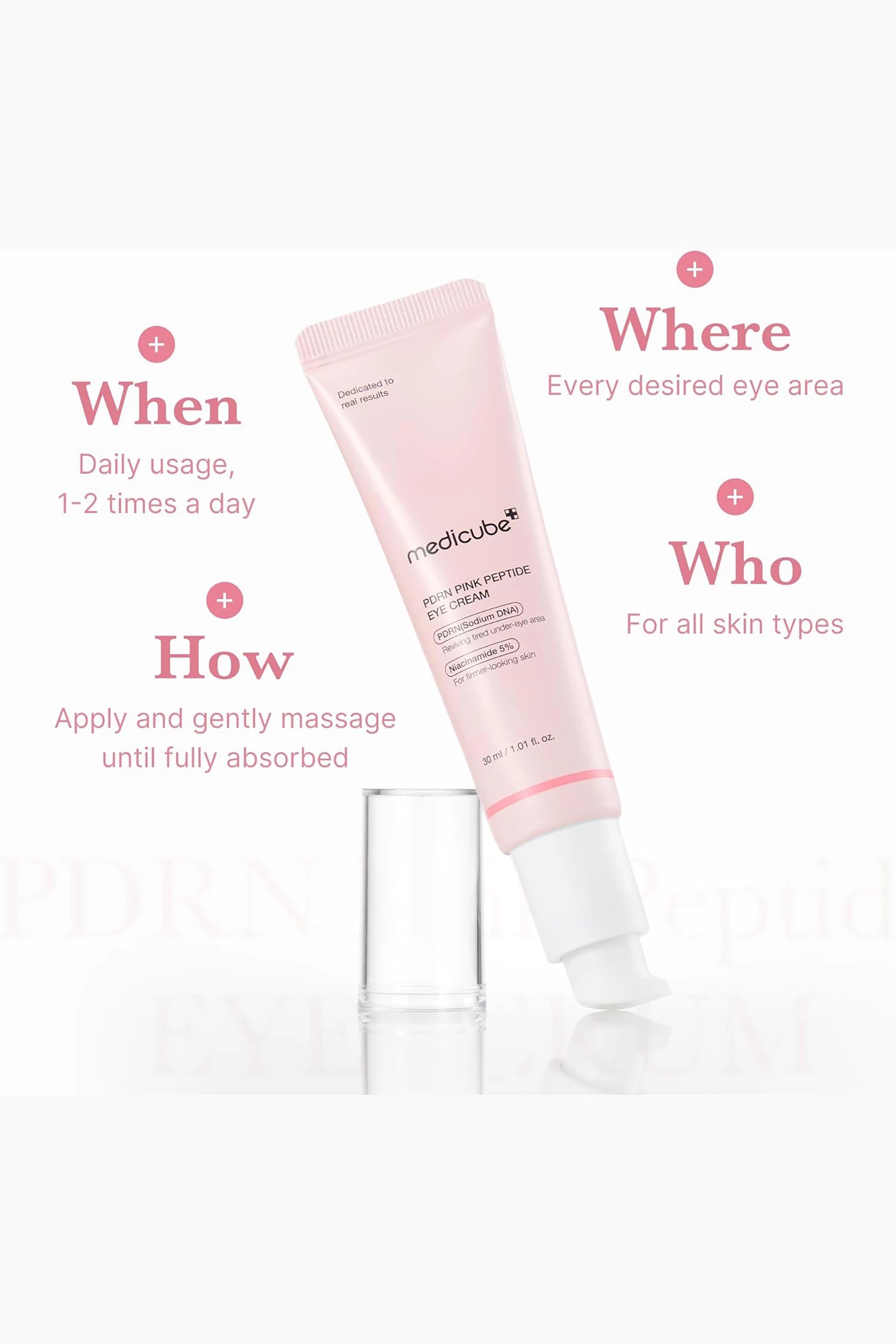 MEDICUBE PDRN PINK PEPTIDE EYE CREAM 30ML
