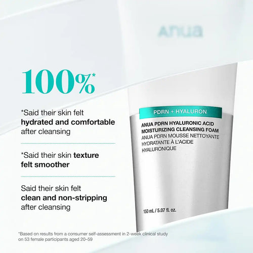 ANUA PDRN HYALURONIC ACID MOISTURIZING CLEANSING FOAM 150ML