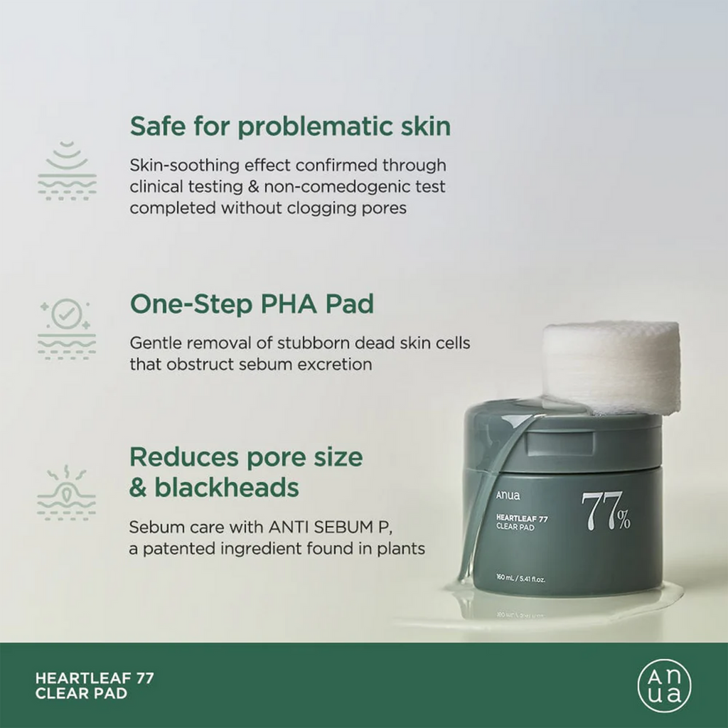 ANUA HEARTLEAF 77% CLEAR PAD 160ML