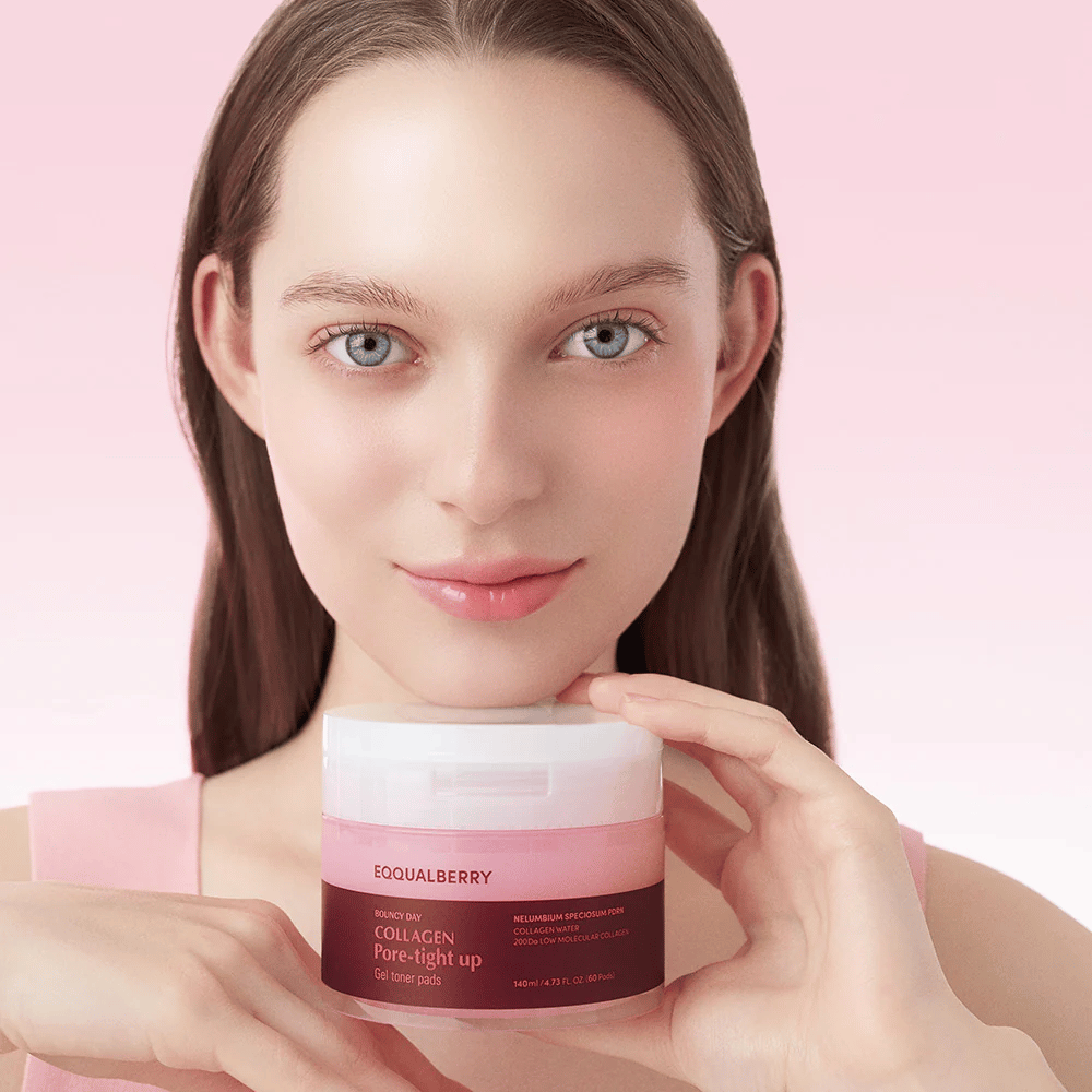 EQQUAL BERRY COLLAGEN PORE TIGHT UP GEL TONER PADS 140ML