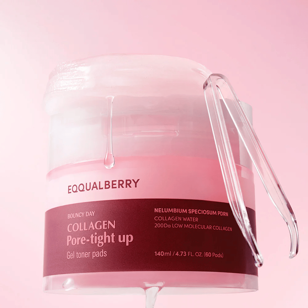 EQQUAL BERRY COLLAGEN PORE TIGHT UP GEL TONER PADS 140ML