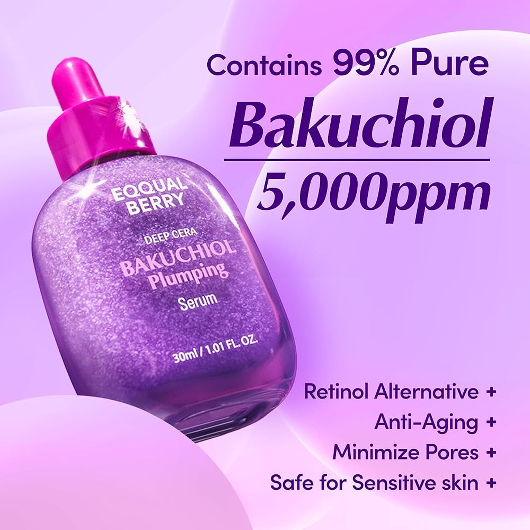 EQQUAL BERRY BAKUCHIOL PLUMPING SERUM 30ML