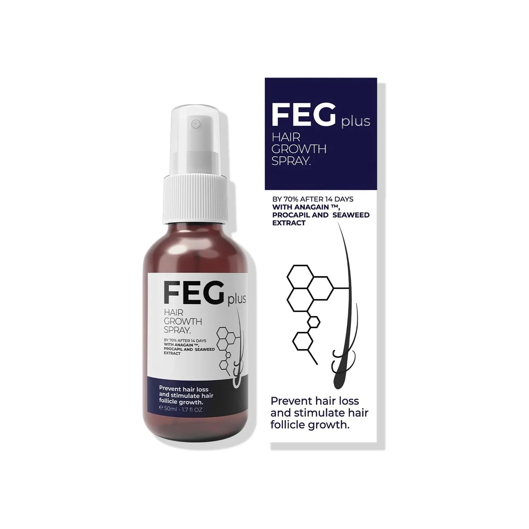 FEG Plus Hair Growth Spray Prevent Hair Loss - 50ml