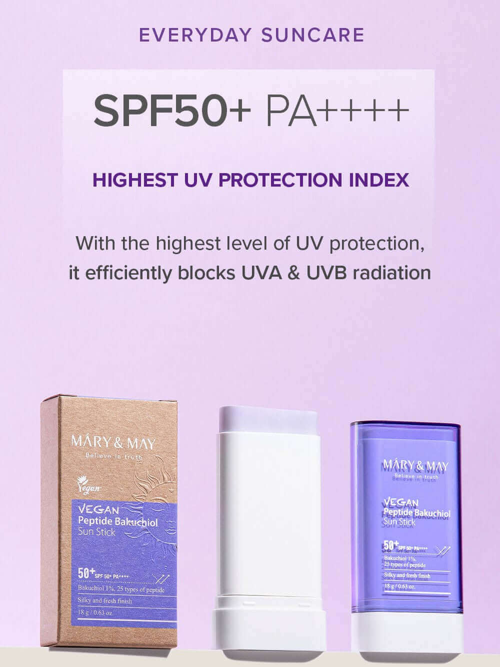 Mary & May Vegan Peptide Bakuchiol Sun Stick SPF50+