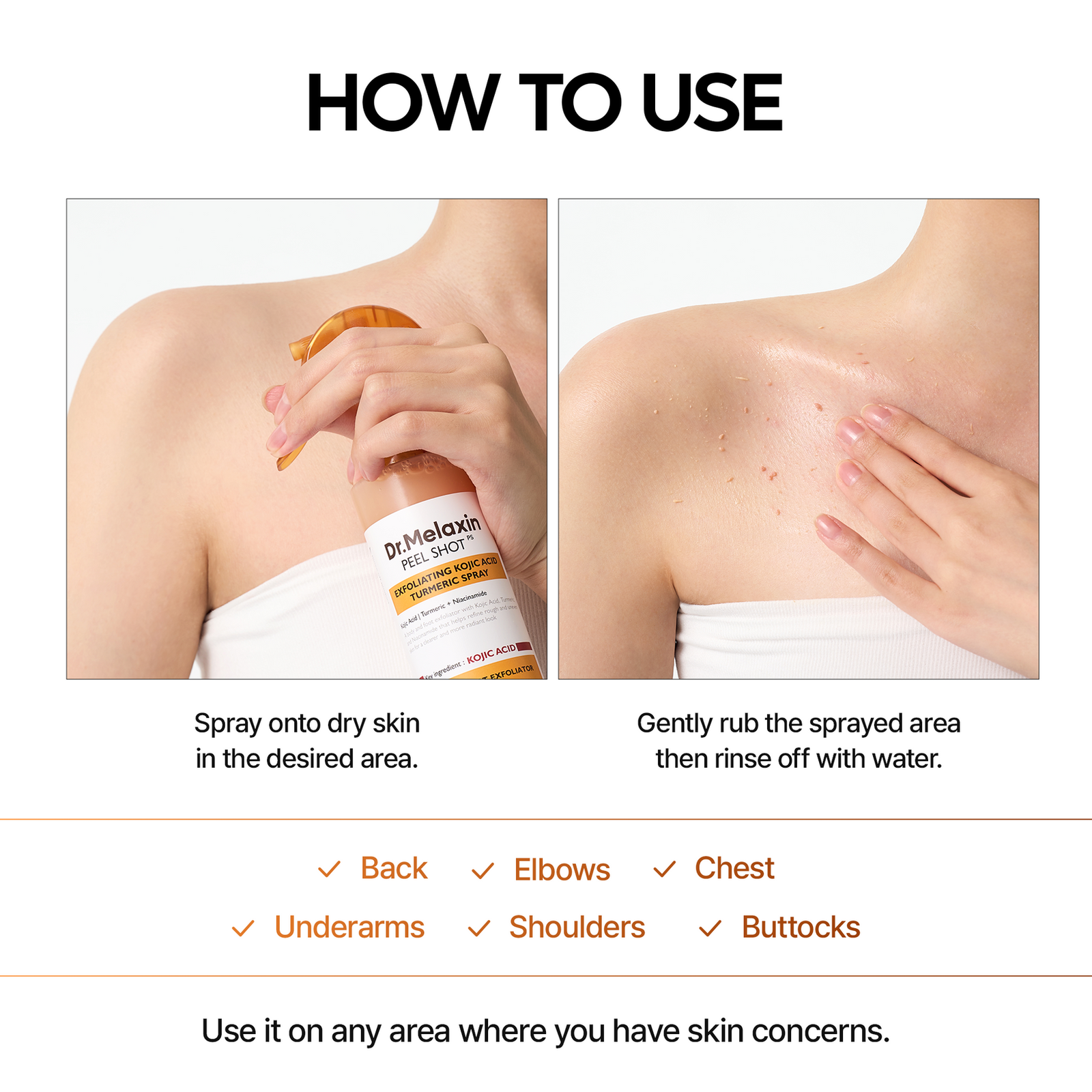Dr.Melaxin Peel Shot Exfoliating Kojic Acid Turmeric Spray – 100ml