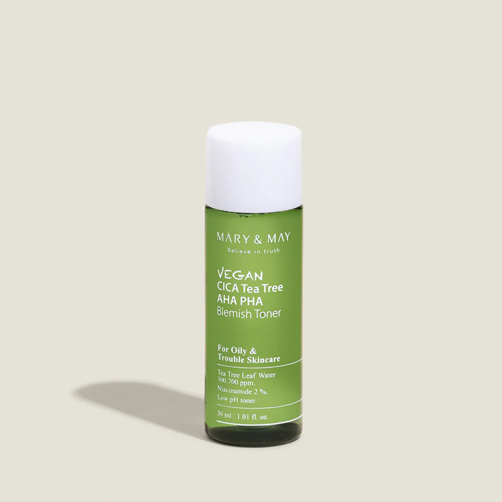 Mary & May Vegan CICA Tea Tree AHA PHA Blemish Toner
