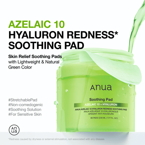 Anua Azelaic 10 Hyaluron Redness Soothing Pad - 90 Pads