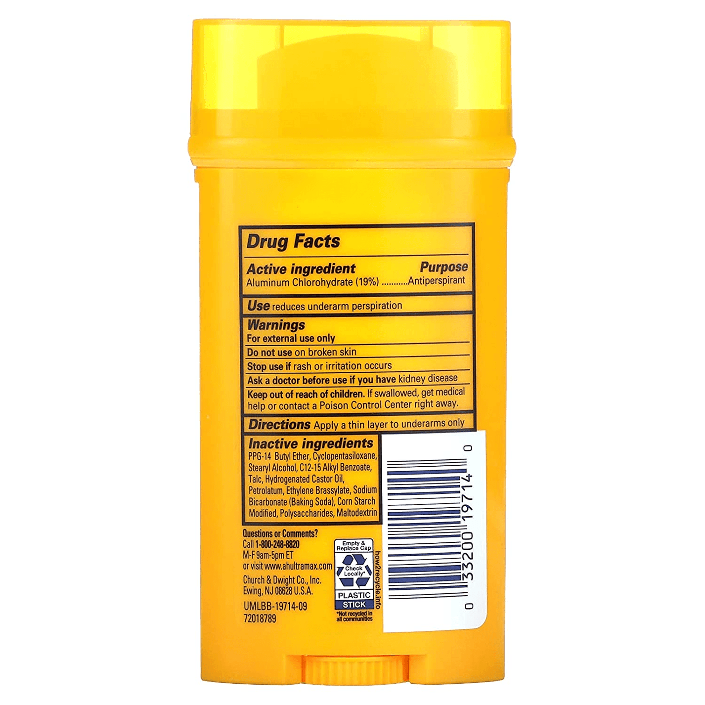 ULTRA MAX UNSCENTED ANTIPERSPIRANT 73G