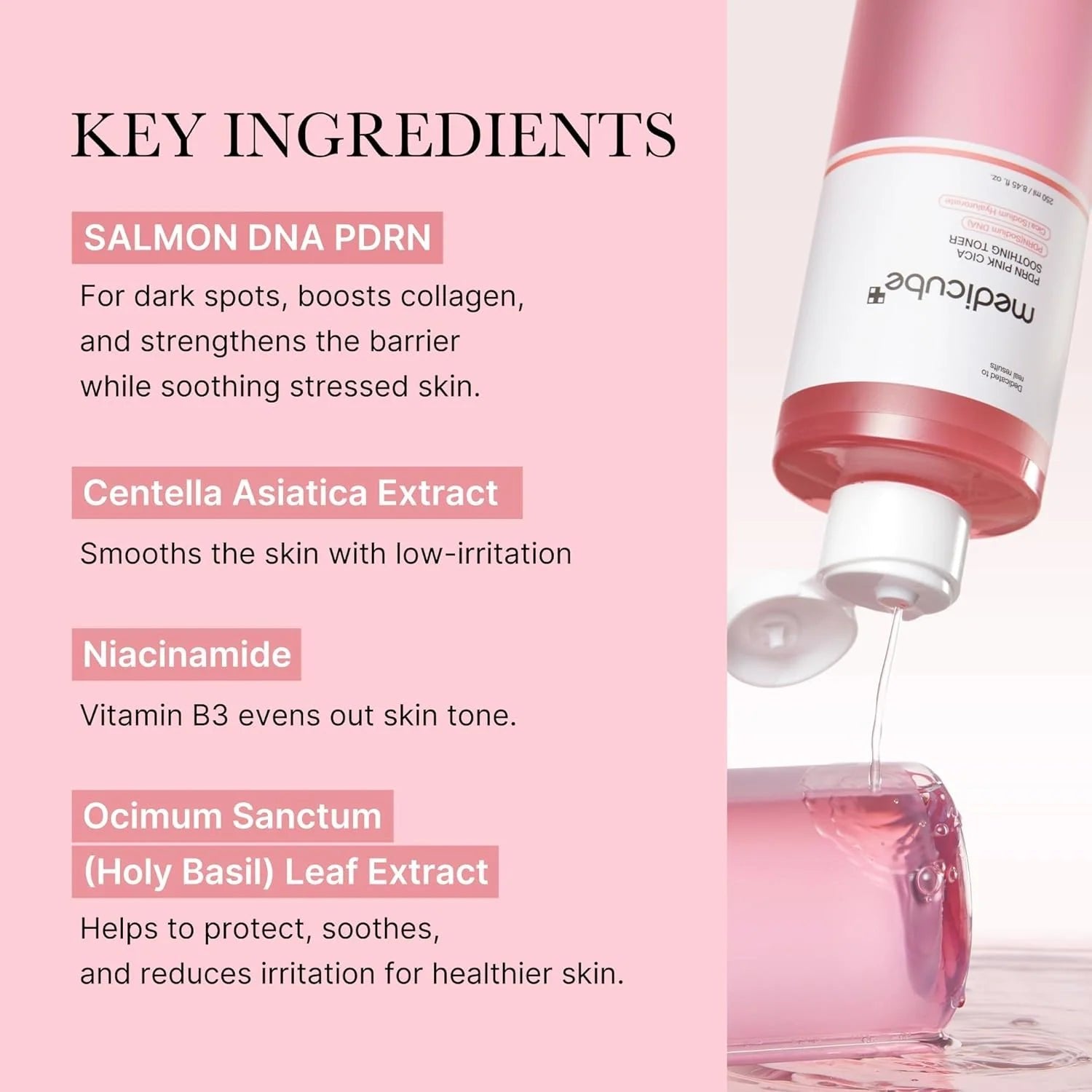 Medicube PDRN Pink Cica Soothing Toner - 250 ML