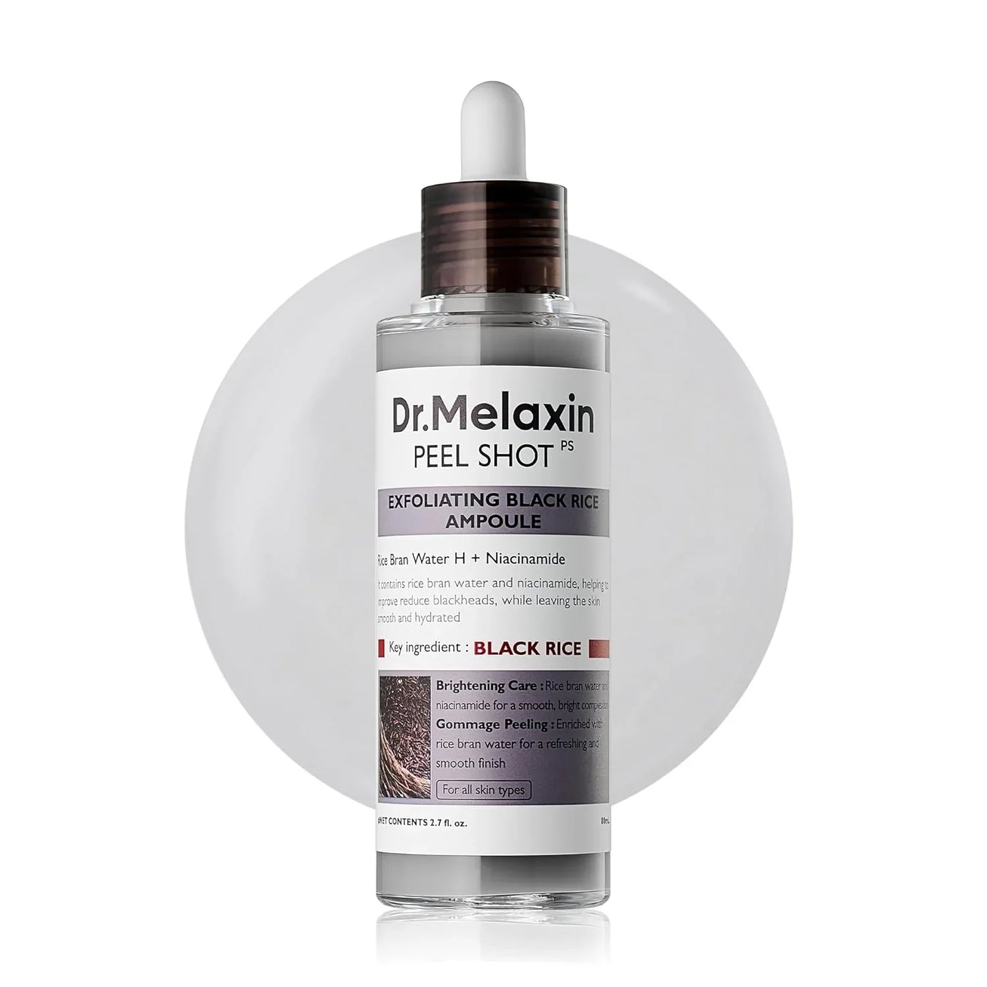 DR MELAXIN PEEL SHOT EXFOLIATING BLACK RICE AMPOULE 80ML
