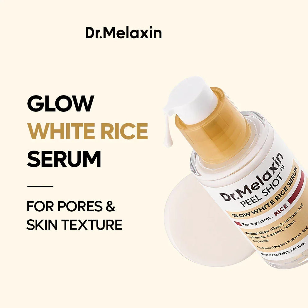 DR MELAXIN PEEL SHOT GLOW WHITE RICE SERUM 3X 30ML