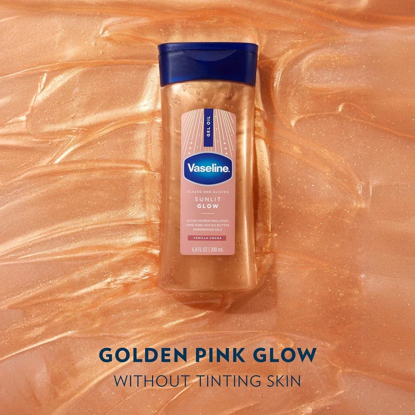 VASELINE SUNLIT GLOW COCOA BUTTER 200ML