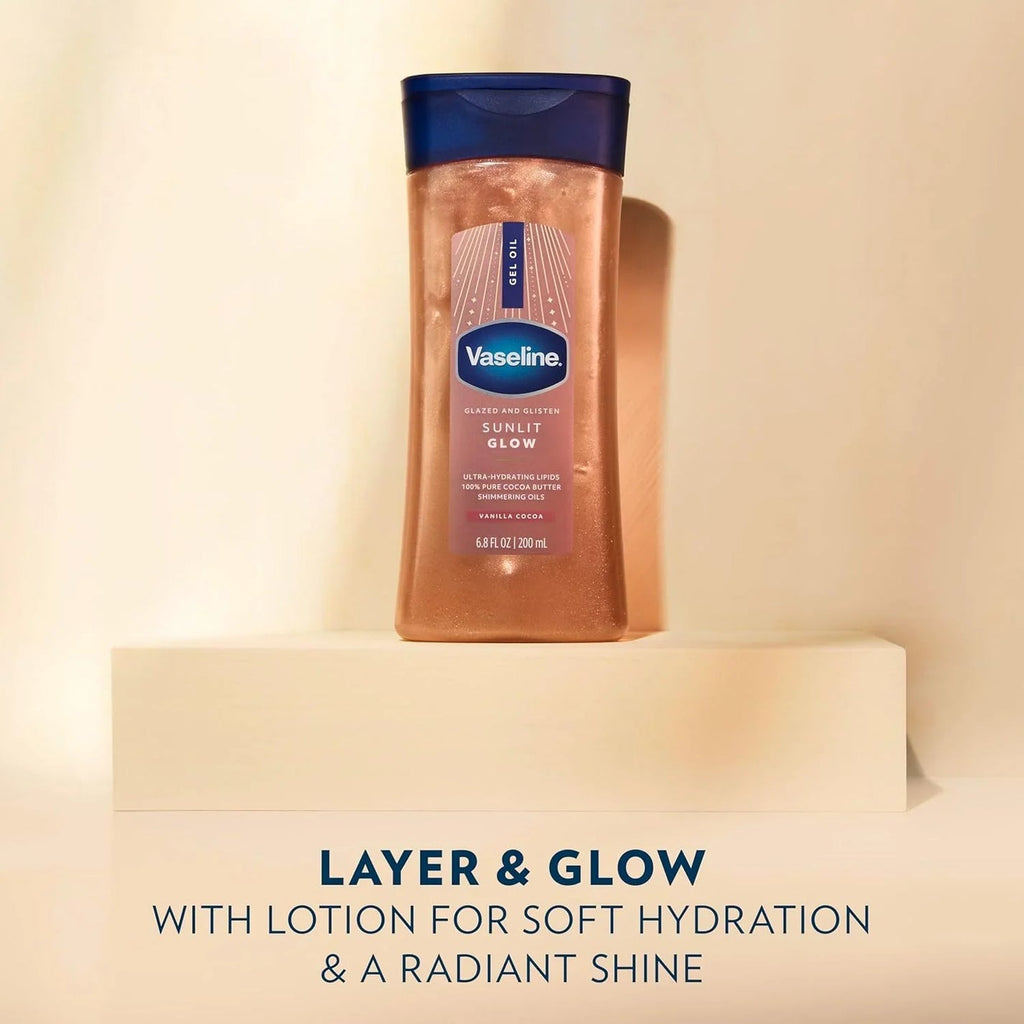 VASELINE SUNLIT GLOW COCOA BUTTER 200ML