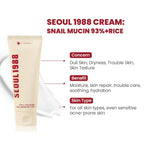SEOUL 1988 Cream : Snail Mucin 93% + Rice