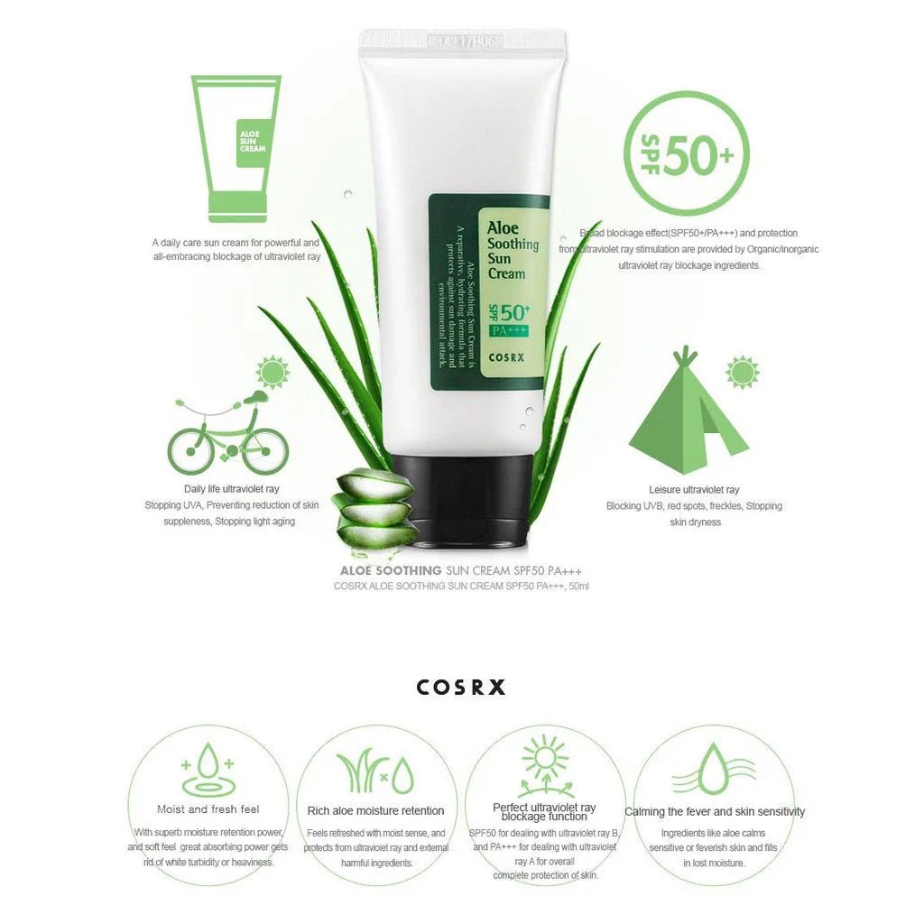 COSRX Aloe Soothing Sun Cream SPF50+ PA+++ - 50ml