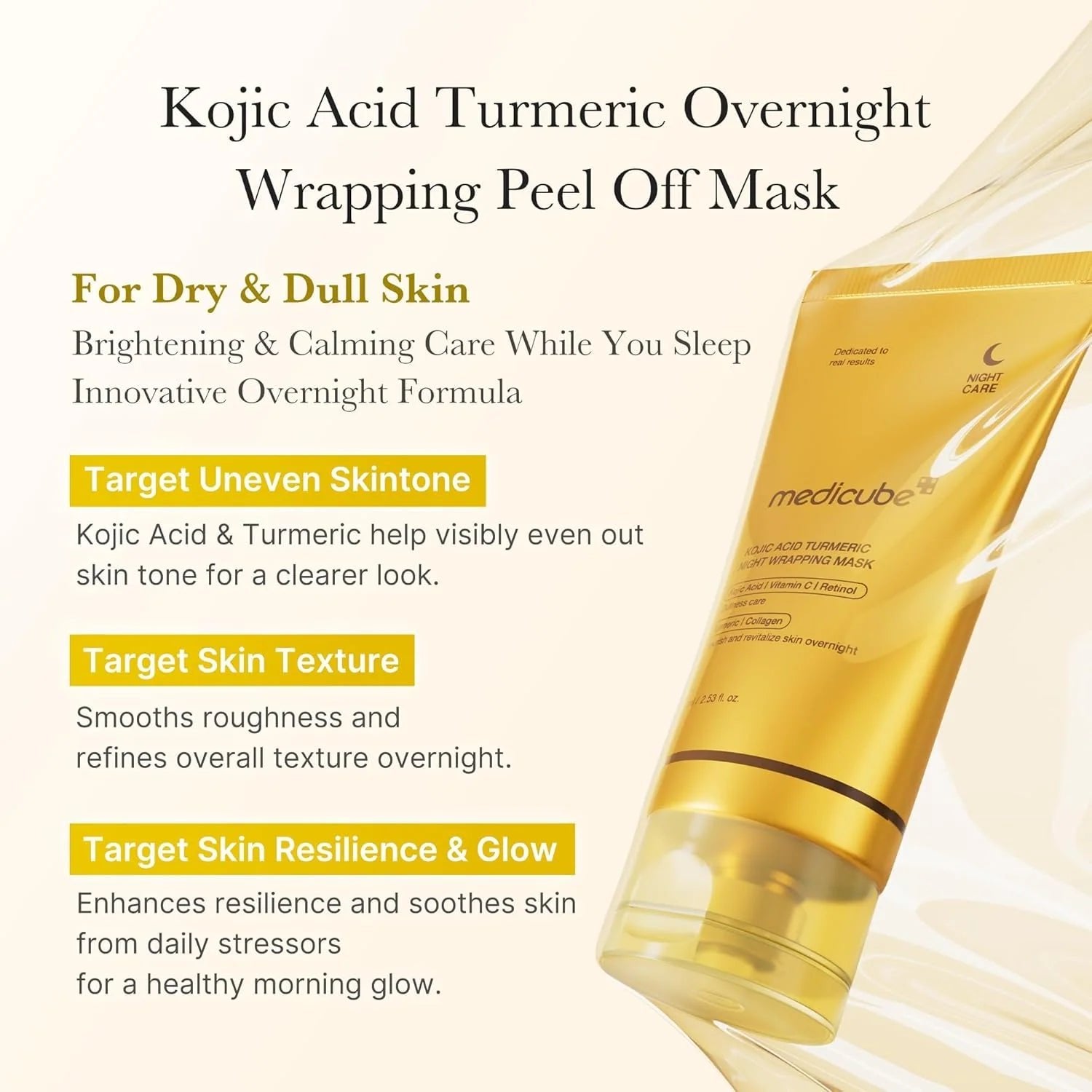 Medicube Kojic Acid Turmeric Night Wrapping Mask - 75ml