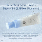Relief Sun Aqua-Fresh Rice + B5 Moisturizing Cream SPF50+ PA++++ - 50ml