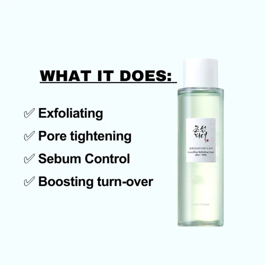BEAUTY OF JOSEON GREEN PLUM REFRESHING TONER AHA+BHA